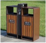 OHSAS18001 120L Outdoor Wooden Trash Can For Park School