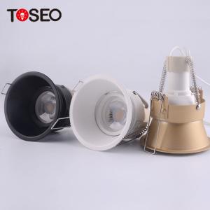 China GU5.3 Round Black Adjustable LED Downlight Anti Glare IP 20 wholesale