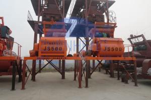 China Horizontal Twin Shaft JS500 Concrete Mixer Reliable Performance Circuit Protection wholesale