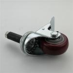 JY 90KG PVC Caster Wheels M10 Threaded Stem Casters PP Core