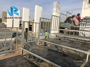 China Stadium Sports Field Steel Grandstand Temporary Bleachers Durable For School wholesale