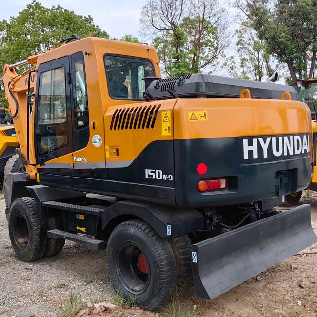 15 tons Used 0.23m3 Bucket Capacity Excavator Hyundai R150w-9 Wheel