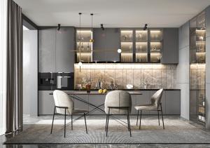 China Free CAD Design MDF Wood Furniture Wooden Lacquer Kitchen Cabinets wholesale