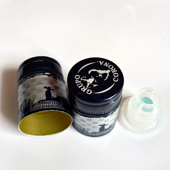 Round Anti Counterfeit Whisky Bottle Caps Wine Alcohol Bottle Tops 45mm Length