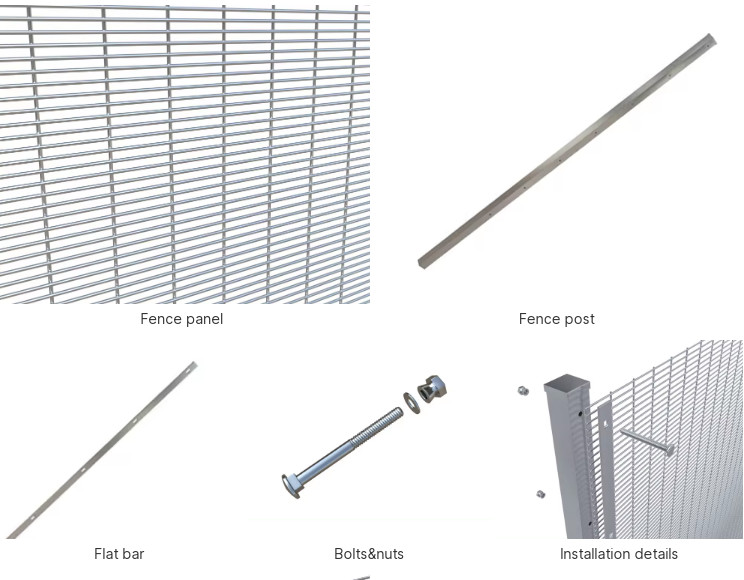 Clear View Metal Steel Fence Anti Climb 358 High Security Fence Panel