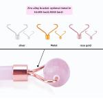 Rose Quartz Crystal Face Jade Roller Anti Aging Logo Customized