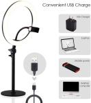 Selfie Ring Light with Stand, Phone Holder for Makeup Live Stream Video