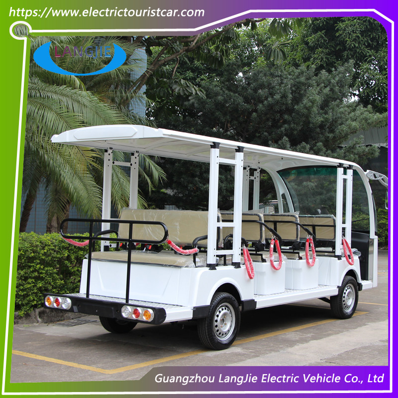 Fashion 14 Person Electric Tourist Vehicles ACmotor Electric Tour Bus7.5KW For Hotel