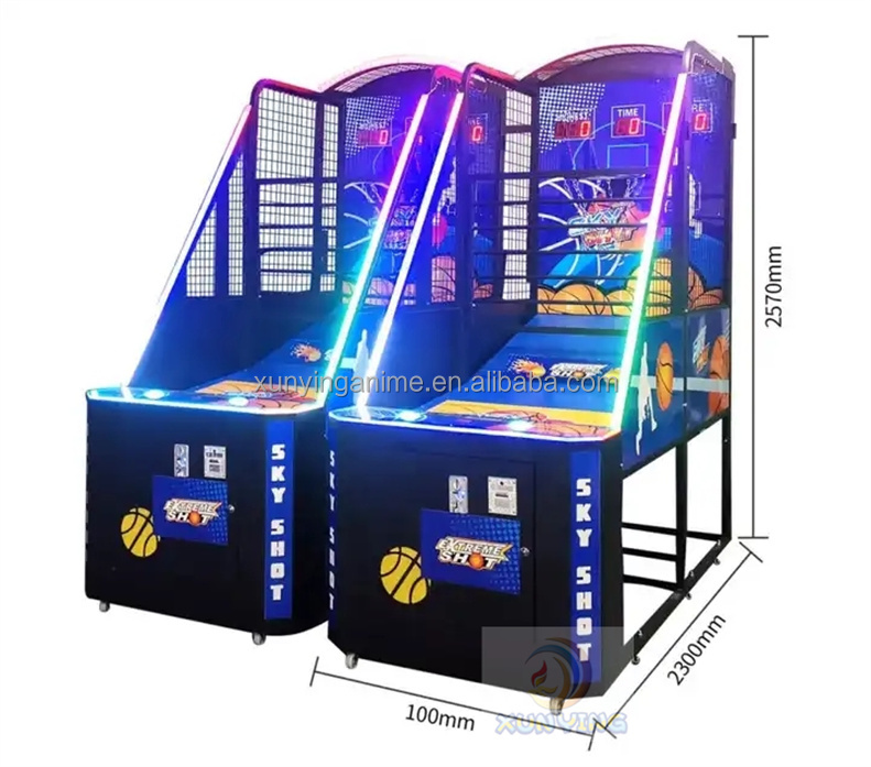 240V Coin Operated Electronic Arcade Basketball Machine Shooting Games