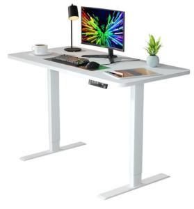China Electric Sit Standing Table White Wooden Home Office Desk 710 mm Adjustable Height wholesale