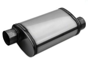 China 2.25in Oval Bi-Direction 409 Stainless Steel Exhaust Muffler wholesale