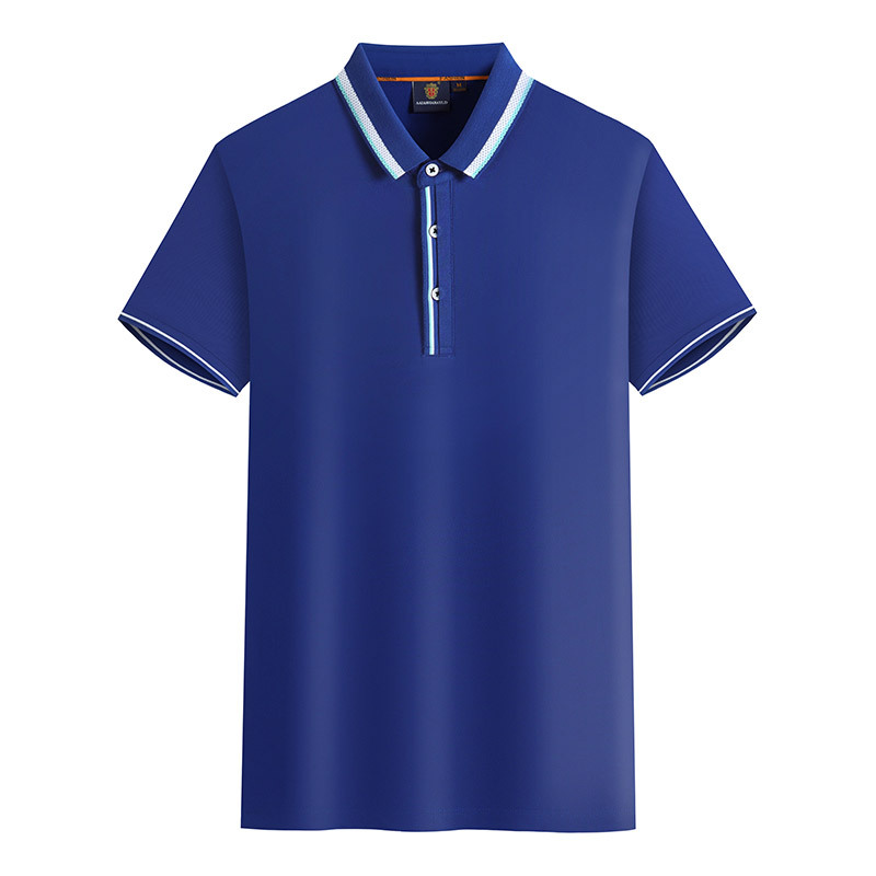 Custom Cotton Polo Shirt Lovers Work Clothes Lapel Solid Color T-shirt Embroidery Logo