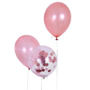China 12inch Rose Gold Festival Party Decorations Party Balloon With Confetti wholesale
