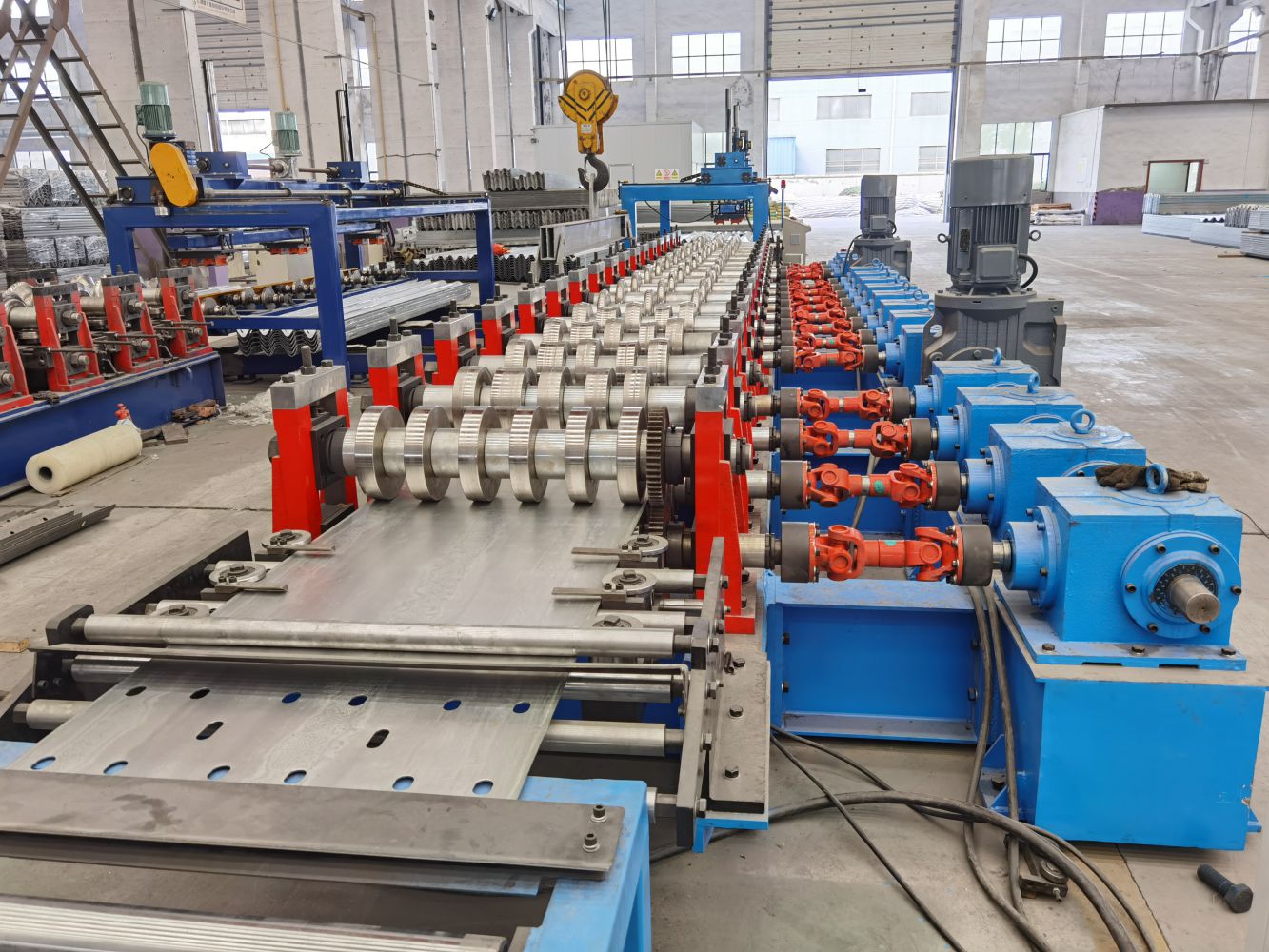 Corrugated Steel Shelf Panel Rolling Forming Machine PLC control