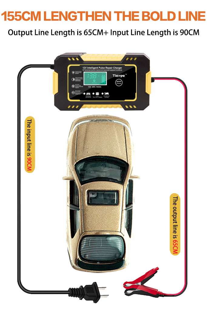 Portable Intelligent Pulse Repair Battery Charger 6A 12V