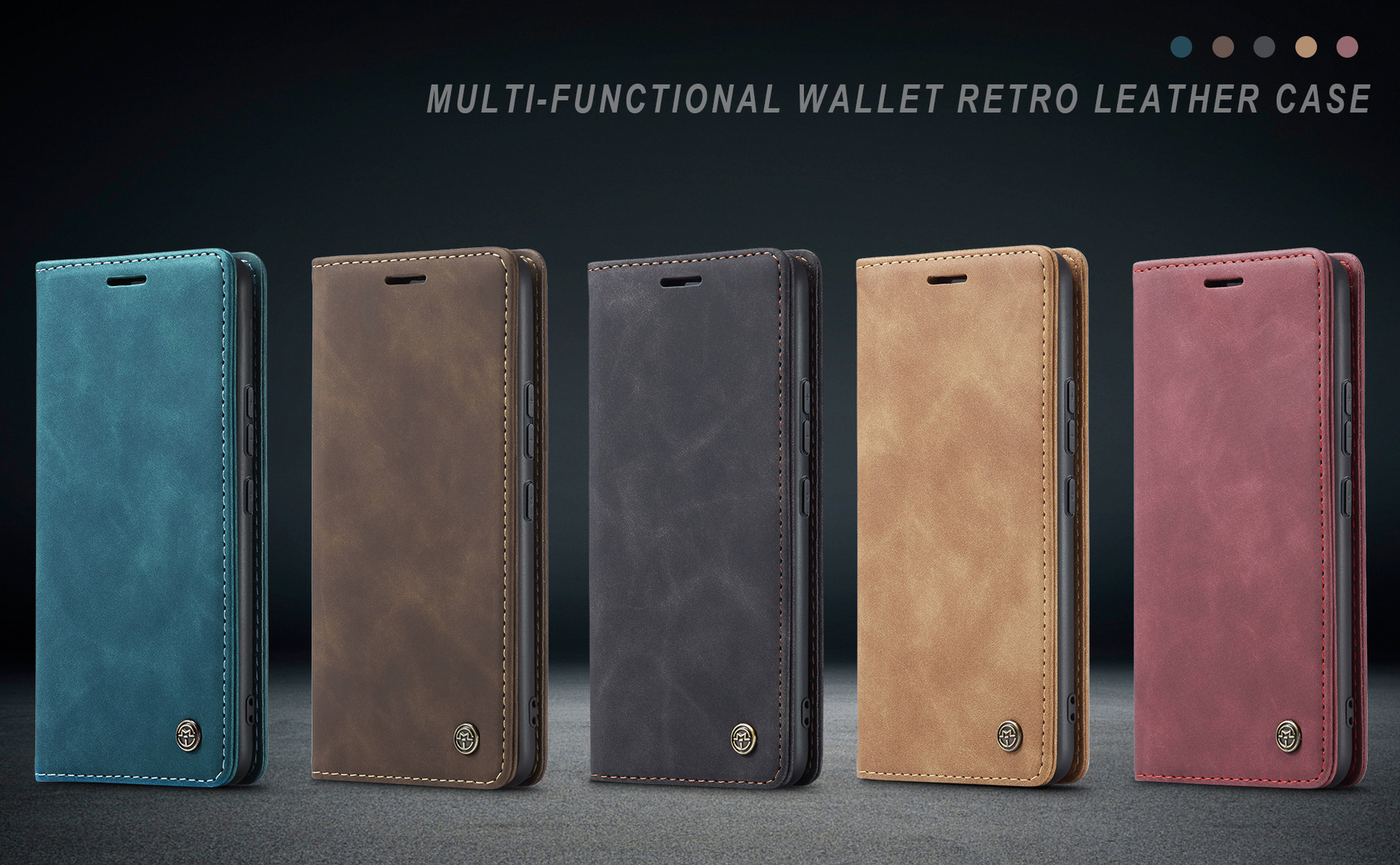 CaseMe 15 Pro Phone Case TPU Leather Back Cover with Card Magnetic Holder and Test