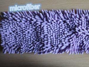 China Purple Colorful Microfiber Wet Mop Pads 13*47cm Hair Length 2cm Big Chenille wholesale
