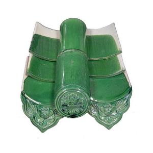 China Tea House Green Glazed Roof Tiles wholesale