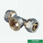 Female Wall Plated Threaded Elbow Fittings Compression Brass Fittings Screw