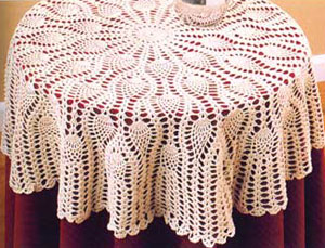 christmas tablecloths cotton and linen, Tablemat, Corcheted Lace Table linen, Tablecloth