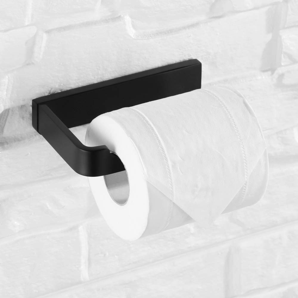 Matte Black Double Toilet Tissue Holder Toilet Tissue Hanger For Bathroom