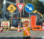 Yellow Aluminum Temporary Roadwork Signs