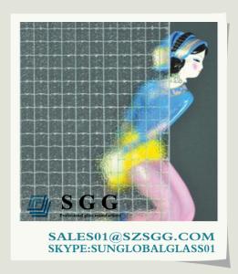 China Top quality wired nashiji pattern glass wholesale
