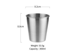 China Food grade Sliver 304 Stainless Steel Cups Polished inside wholesale