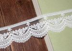 Bridal Embroidered Lace Trim Cotton Nylon Mesh Tulle AZO Free 5.5 CM Width