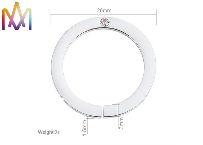 26MM Hollow Opening Seam Stainless Steel Diamond Ring