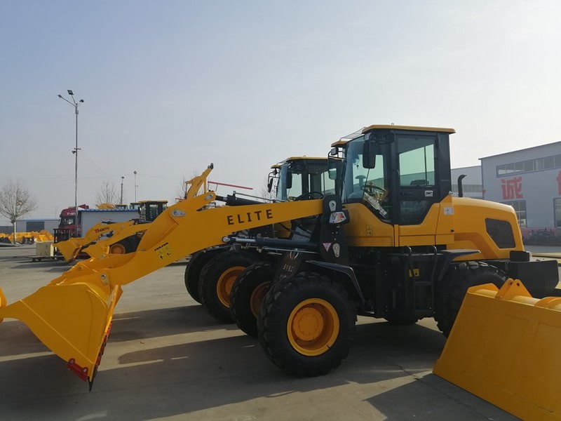 1.5 ton quick coupler wheel loader with bucket and pallet fork