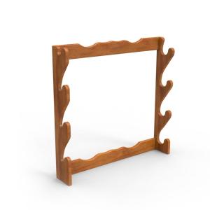 China Wall Mounted Pop Pos Display Pinewood Wooden Gun Display Rack on sale