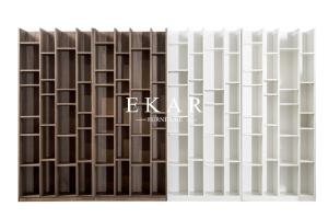 China High Quality Walnut Veneer Wooden Bookcase Bookshelf KSL-BK001 wholesale