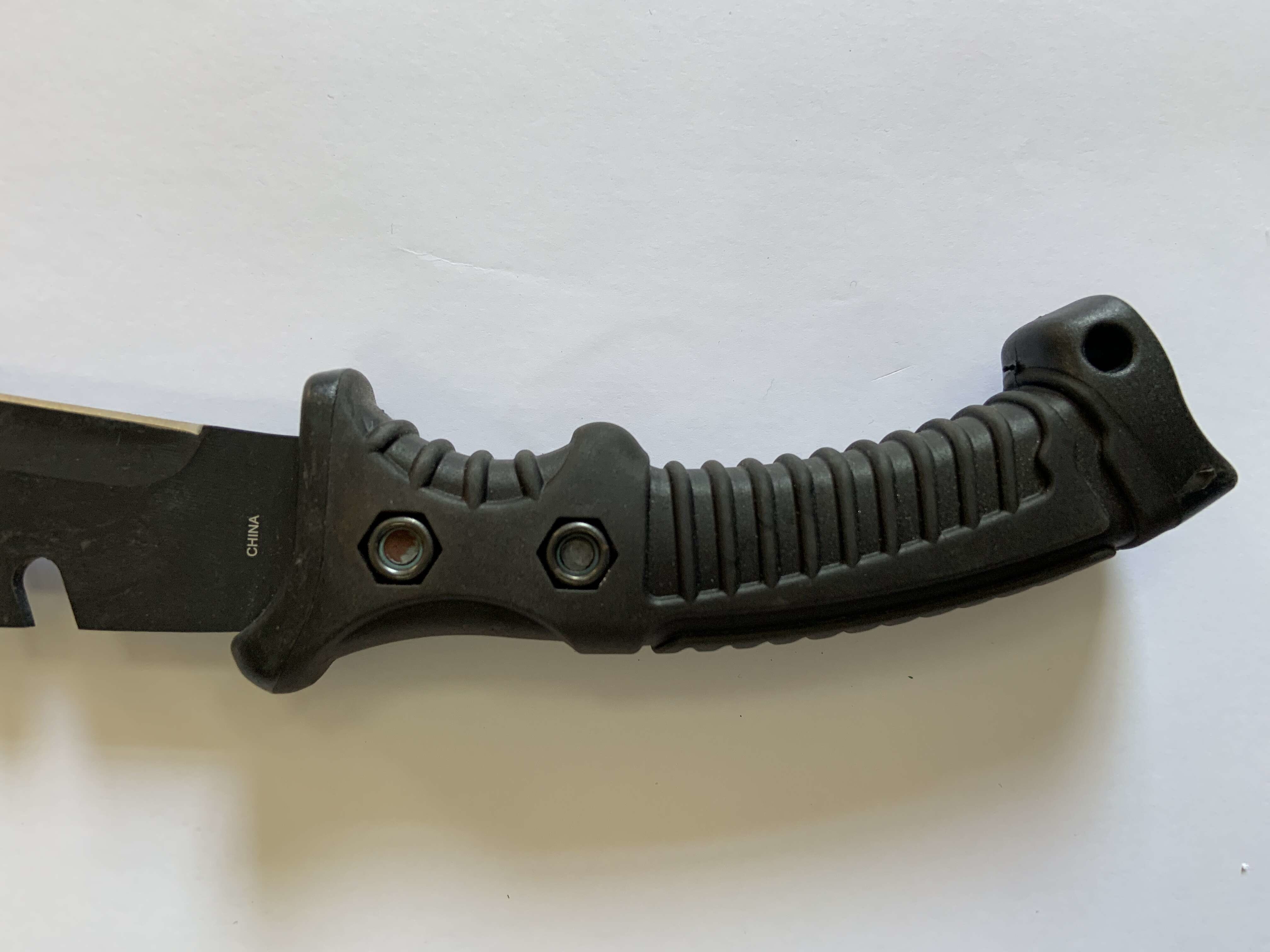ODM 16in Rubber Handle Fixed Blade Hunting Knife 3mm Blade