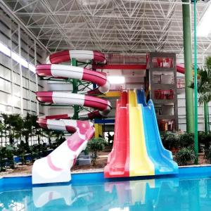 China Sleek Design Sturdy Indoor Spiral Water Slide Rainbow Water Slide Fiberglass wholesale