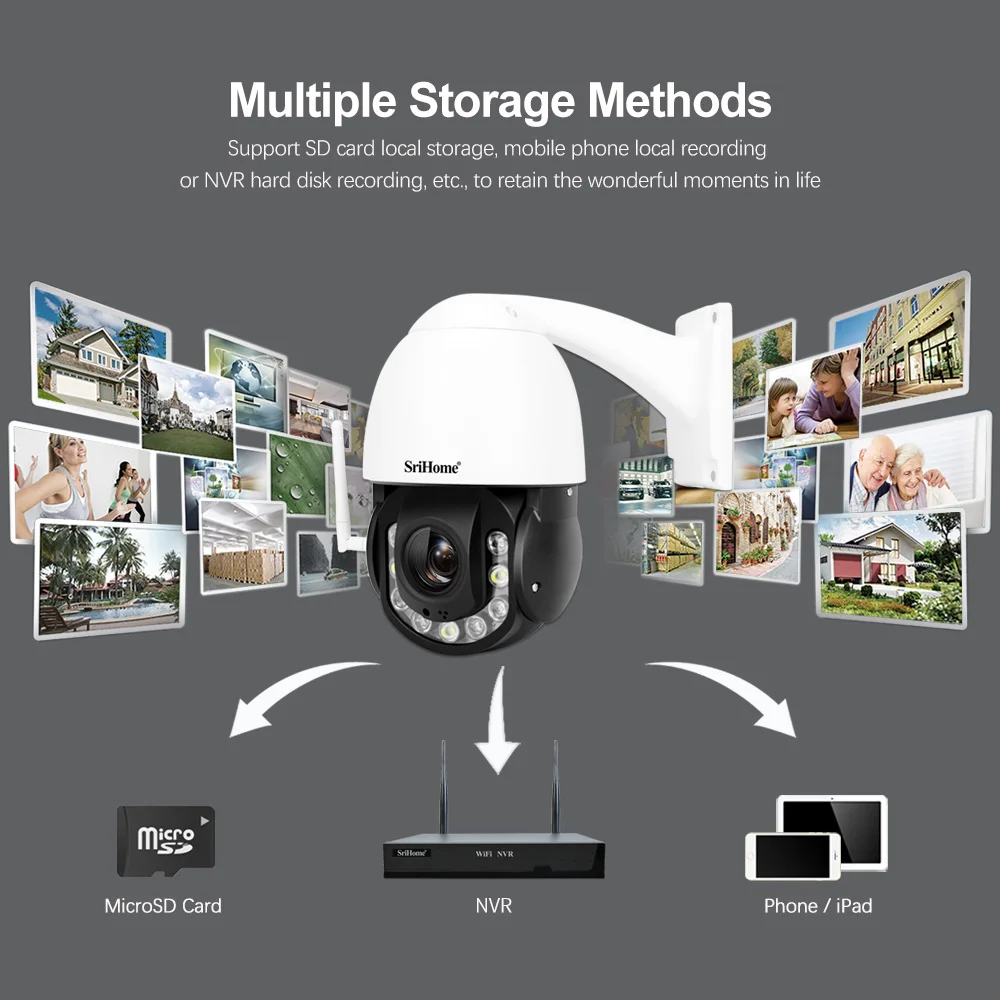 Straight Level Digital-WDR Waterproof Outdoor Network Camera 5MP 360 Degree Night Color Vision CCTV Camera