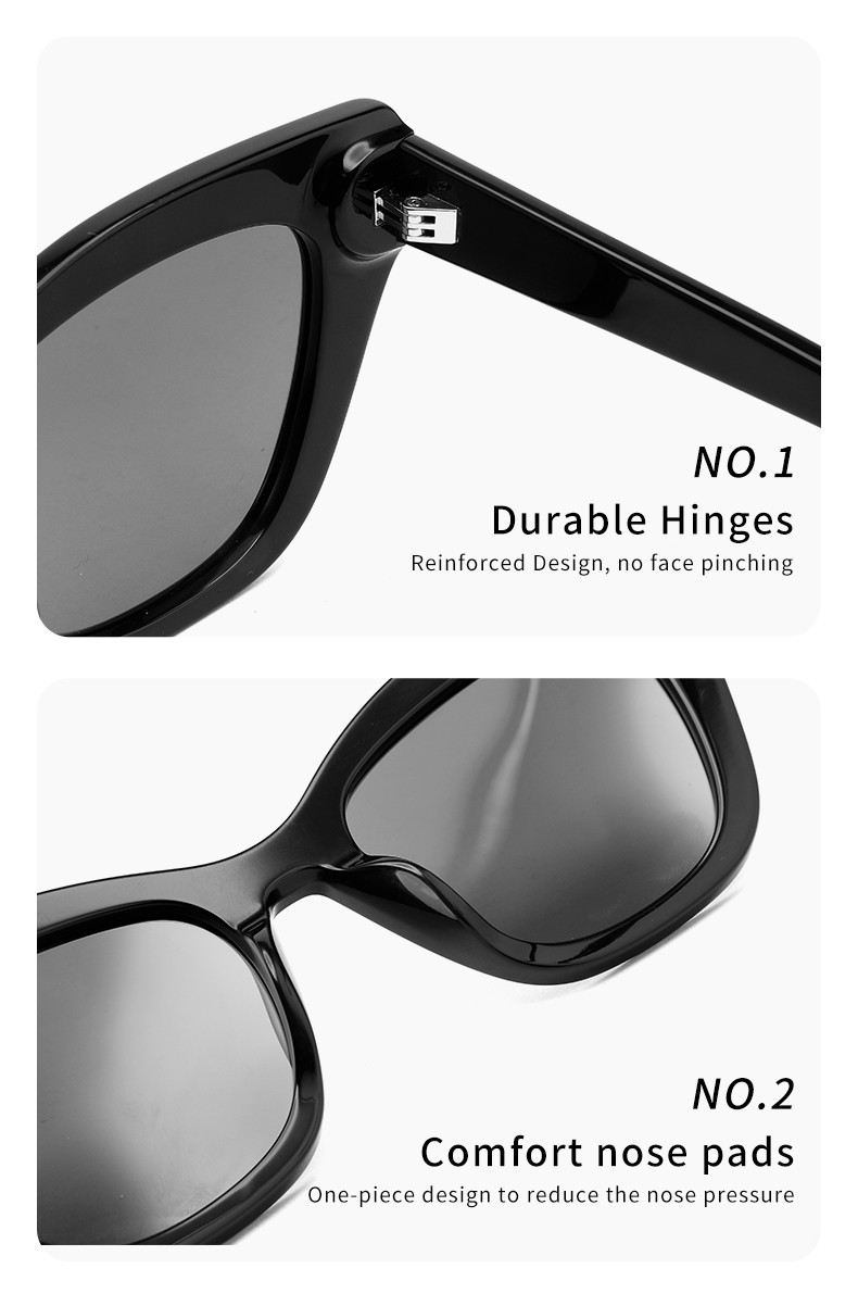 TAC Lens Cat Eye Sunglasses Women Acetate Frame Anti Dazzle Block UVA
