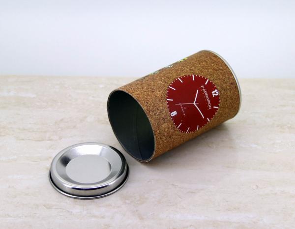 Flexible Kraft Paper Cans Packaging With Metal Lids For T-Shirt And Gift