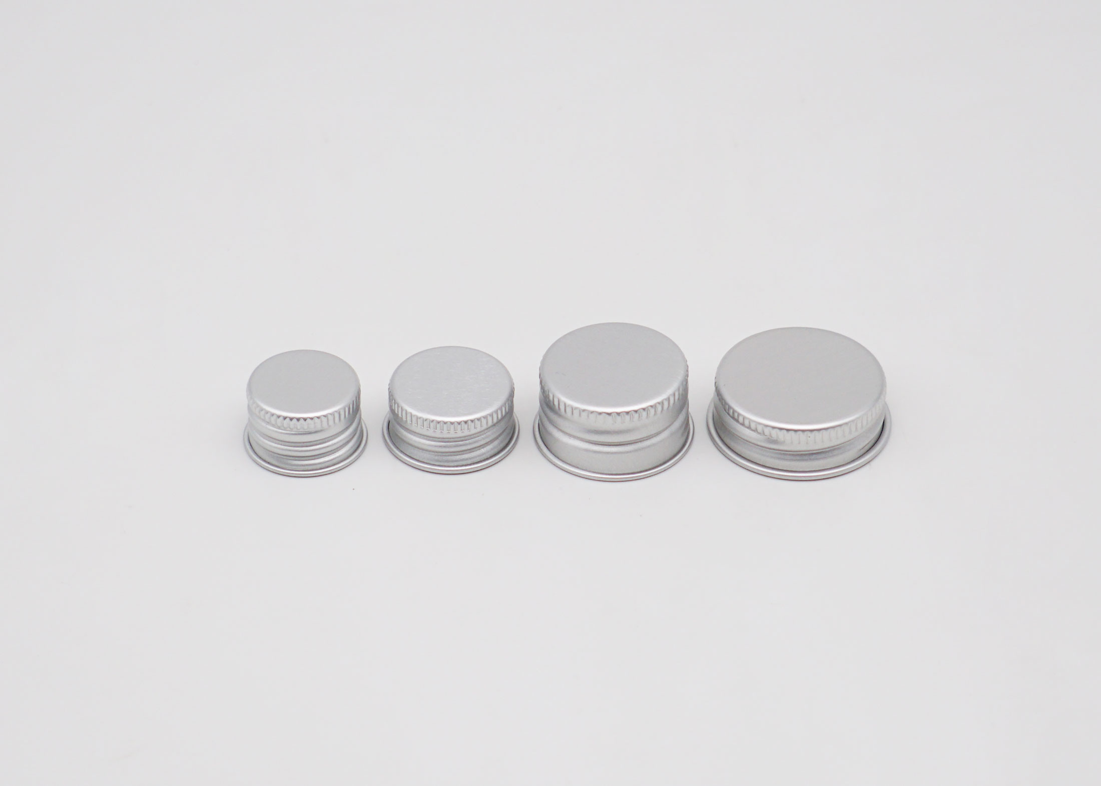 20mm Silver Aluminum Plastic Screw Cap For Pill Bottles
