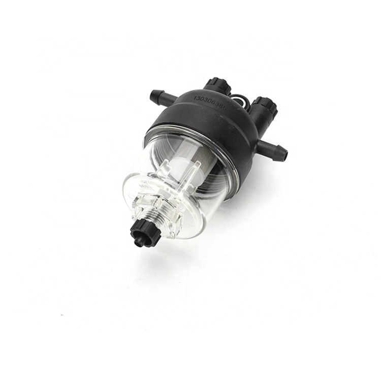 Black Diesel Fuel Filter Water Separator 130306380 For Perkins
