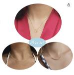 SS Steel 45cm Multi Layered Gold Cross Necklace For Women