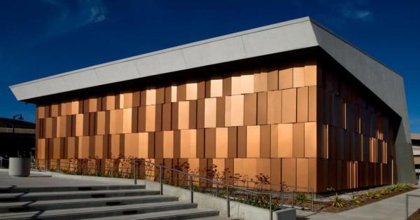 Nontoxic Brushed Gold Aluminum Composite Plastic Board Building Material Wall