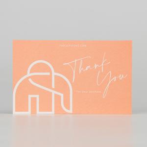 China White Beauty Paper Thank You Card For Cosmetic Personalized wholesale
