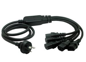 China Australia SAA 3 Pin Male to 5x IEC 320 C13 Power Cord 1.5M wholesale