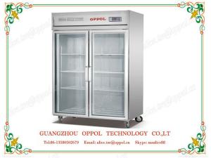 China OP-906 Vertical Single Temperature Double Glass Door Upright Display Freezer wholesale