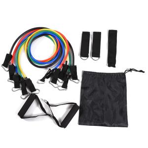 China 30LB TPE 11 Pcs Resistance Band Set Tube Workout Bands Bodybuilt wholesale