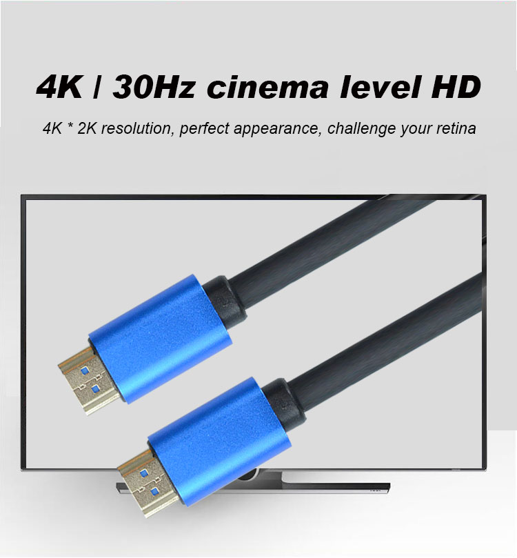 Male To Male Foil Shielding 3D 4K 1080P HDMI Cable 20M Gold Plating