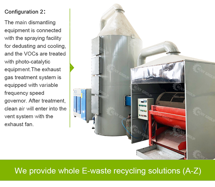 150KG-1000KG Capacity PCB Electronic Component Scrap Machine for Large Quantities