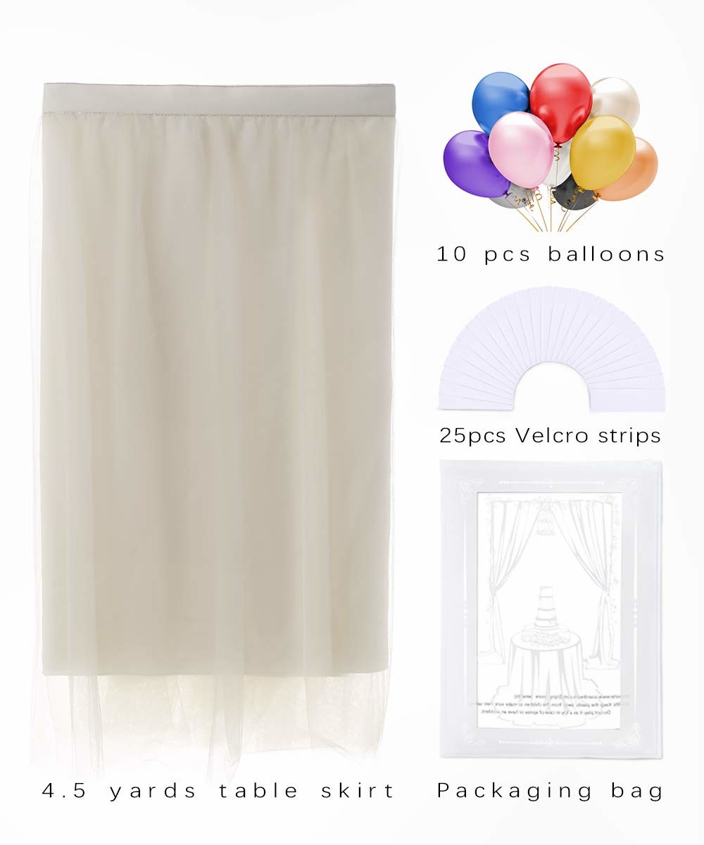 Anti Wrinkle Soft Baby Shower Tulle Table Skirt Decorations CE Approved
