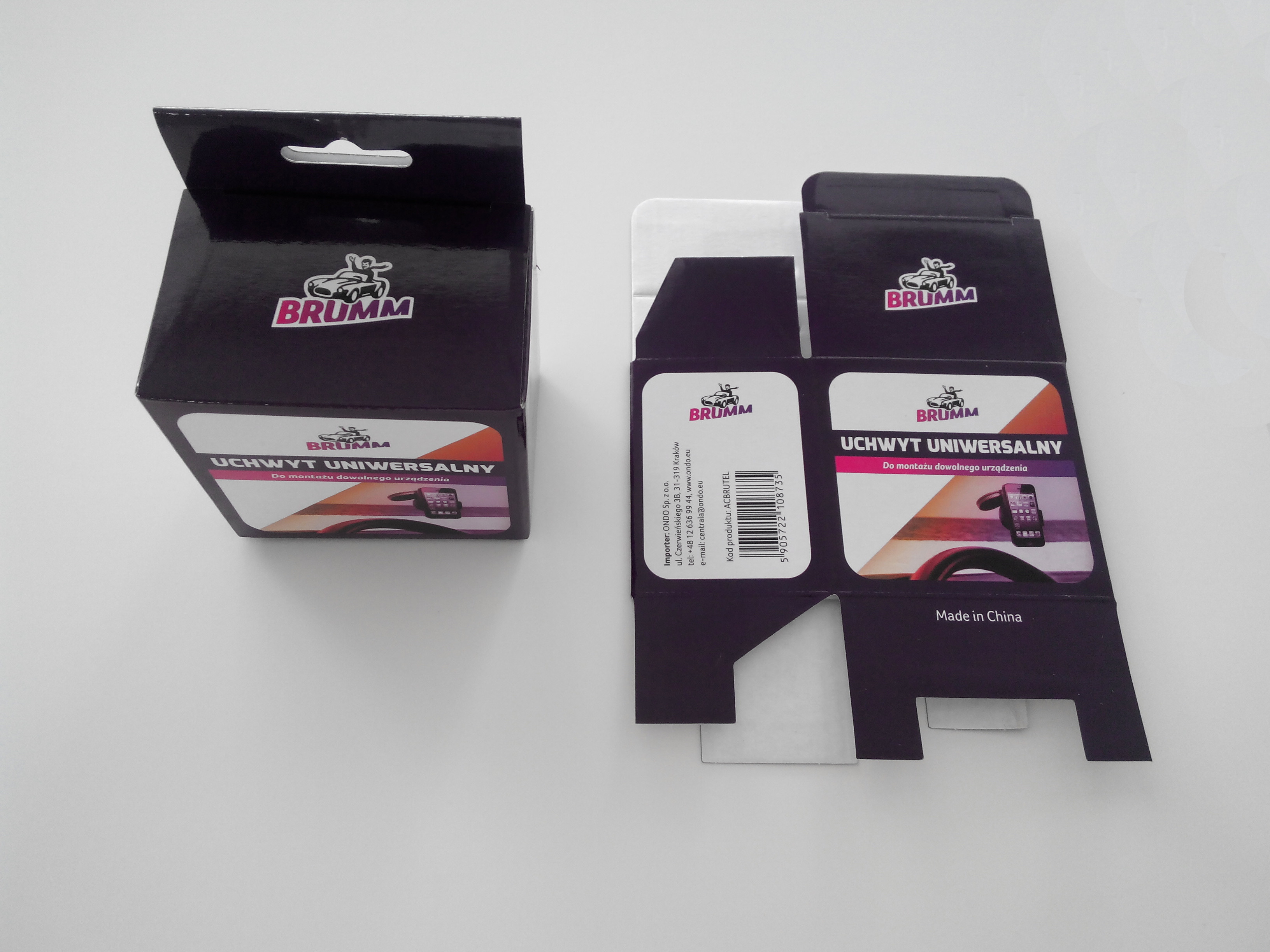 Custom Small Corrugated Cardboard Tuck Top 1-2-3 Bottom Boxes With Hanger Hole